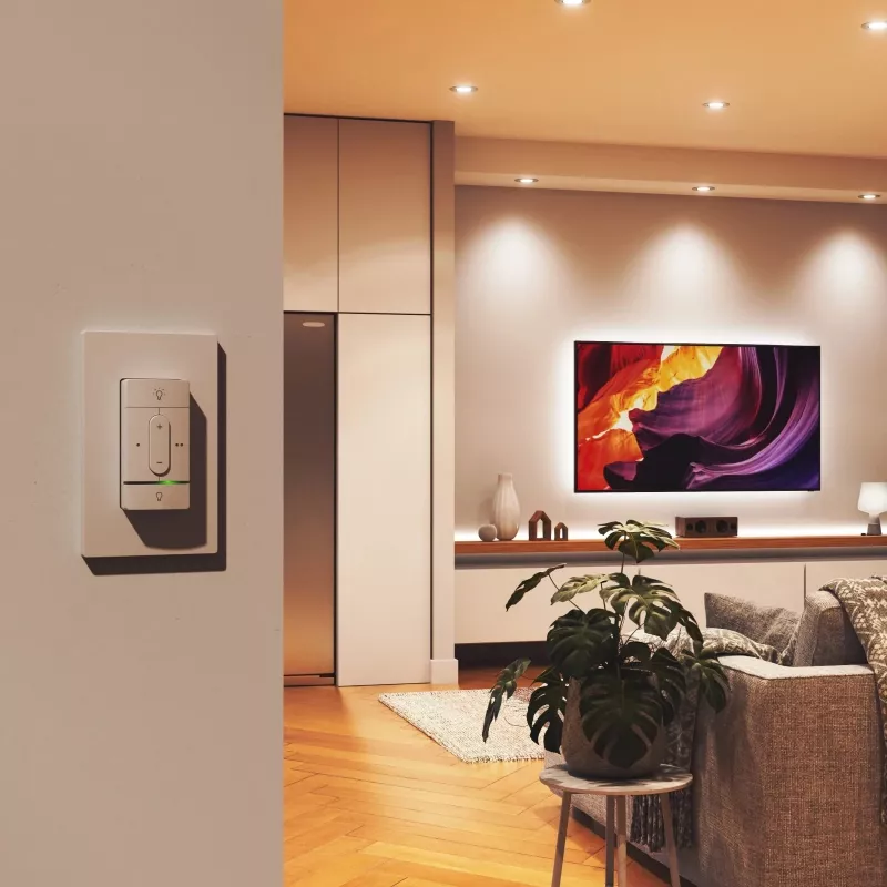 Viedais bezvadu slēdzis Nanoleaf N4400C02-1BUT — darbināms ar baterijām, pielāgojama vadība viedajām gaismām un ierīcēm