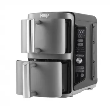 Ninja SL400EU friteze Double 9,5 L 2470 W Karstā gaisa friteze Melna, pelēka