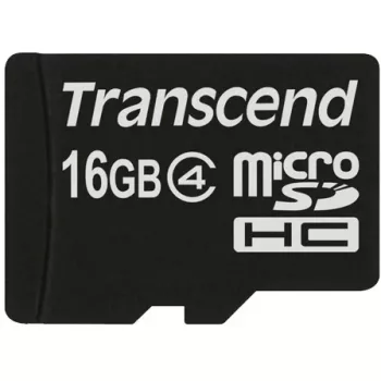 Transcend - Zibatmiņas karte - 16GB - 4. klase - microSDHC (TS16GUSDC4)