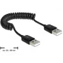 USB kabelis Delock 83239 USB 2.0 0,6 m melns