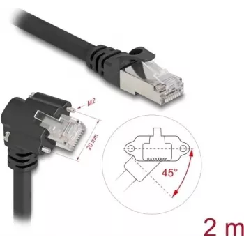 DeLOCK tīkla kabelis melns 2 m Cat6 S/FTP RJ-45