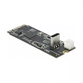 M.2 Key B+M vīriešu uz USB Type-C sieviešu pārveidotājs, DeLOCK, 63174