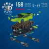 3D puzle 158 gabali Lamborghini Huracan EVO zaļš