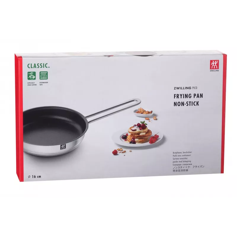 Universāla panna ZWILLING Pico Round 16 cm, nerūsējošais tērauds, nepiedegoša, piemērota cepeškrāsnij un trauku mazgājamajai mašīnai