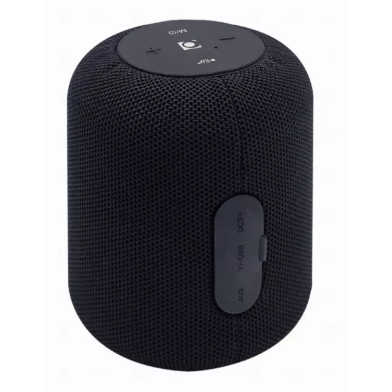 Mono pārnēsājamais skaļrunis Gembird SPK-BT-15-BK — 5 W RMS, Bluetooth, MicroSD, 1200 mAh, melns