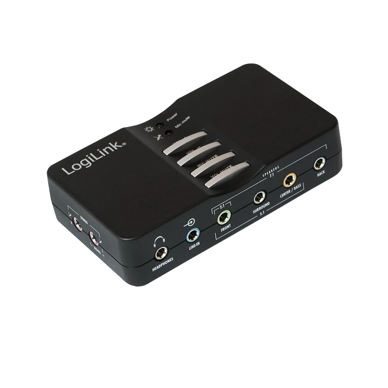 LogiLink USB Sound Box Dolby 7.1 8-kanālu 7.1 kanāli