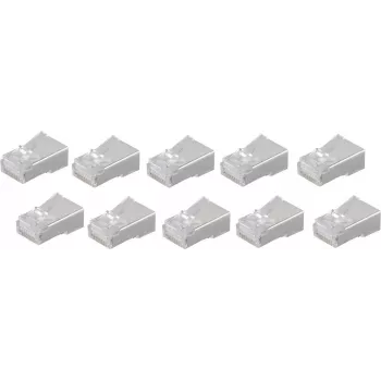 Vada savienotājs RJ-45 ShiverPeaks BS72052-10 Tēviņš Balts 10 gab.