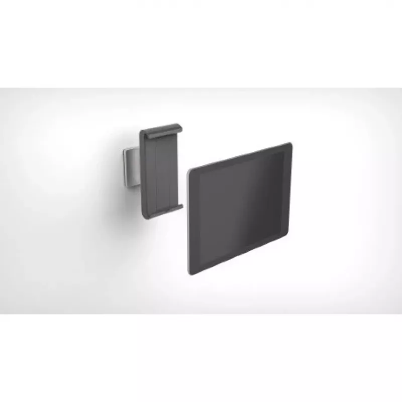 DURABLE TABLET HOLDER WALL - sienas stiprinājums planšetdatoram - alumīnijs, ABS plastmasa - sudrabs (7-13) (893323)