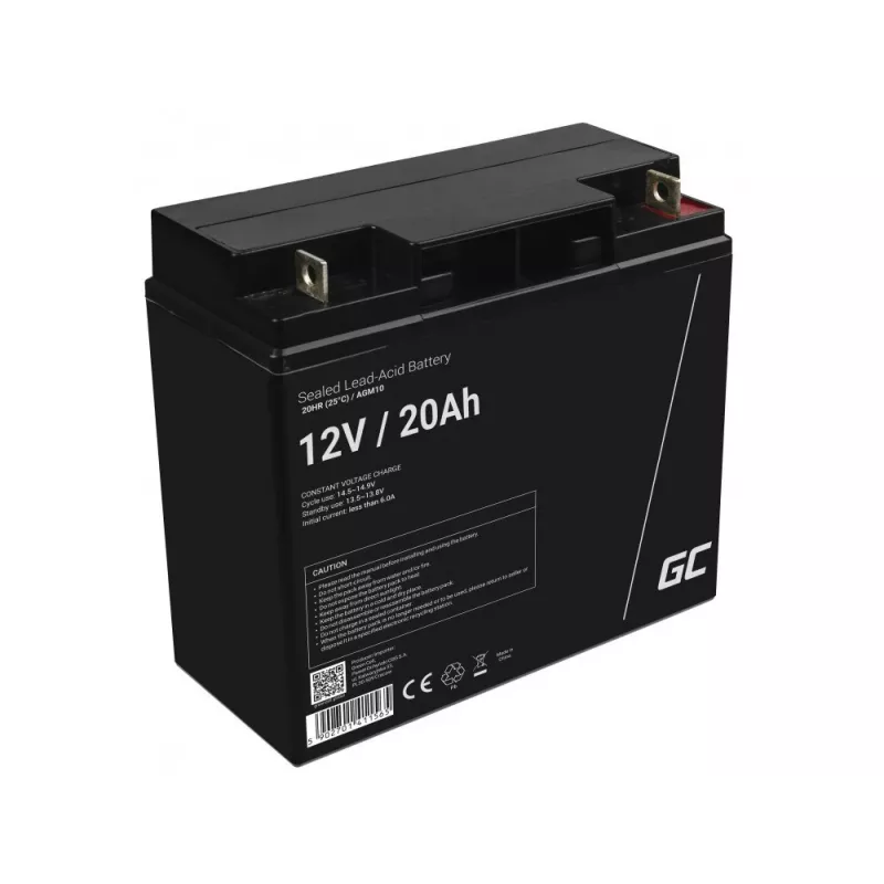 Green Cell AGM10 rūpnieciskais uzlādējamais akumulators Slēgtais svina-skābes (VRLA) 20000 mAh 12 V