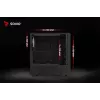 PC kuba korpuss SAVIO Noctis Glass RGB — Melns, ATX/Micro-ATX, 210×410×450 mm, 3×120 mm priekšējie ventilatori