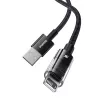 Baseus Gem USB uz IP 2.4A ātrās uzlādes kabelis 2 m Melns