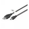 LogiLink USB pagarinājuma kabelis USB A tips, 4-pin (vīr.) mini USB B tips, 5-pin (vīr.) 1.8 m (USB Hi-Speed U)