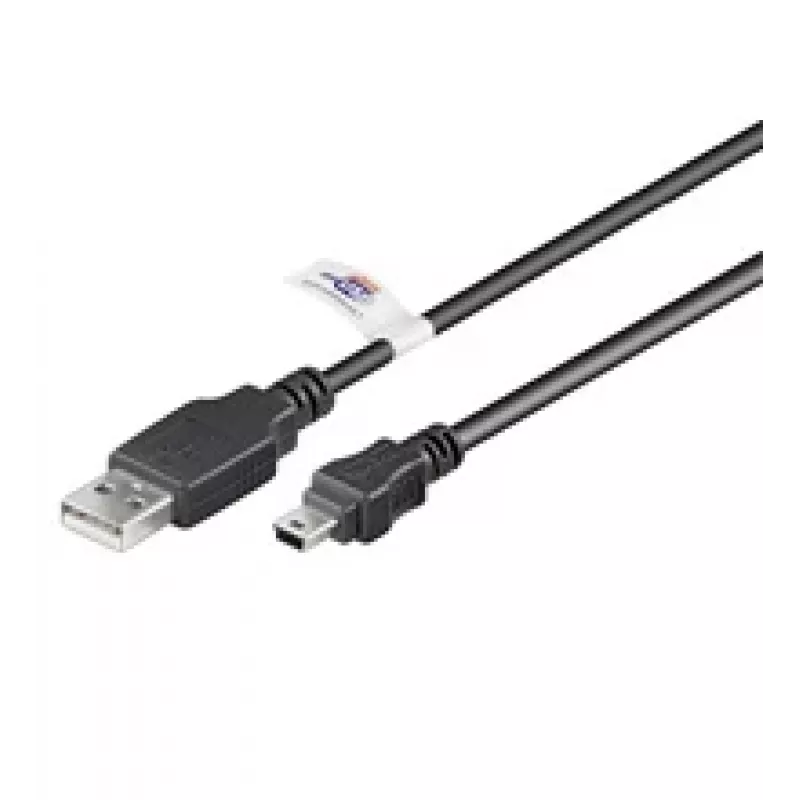 LogiLink USB pagarinājuma kabelis USB A tips, 4-pin (vīr.) mini USB B tips, 5-pin (vīr.) 1.8 m (USB Hi-Speed U)