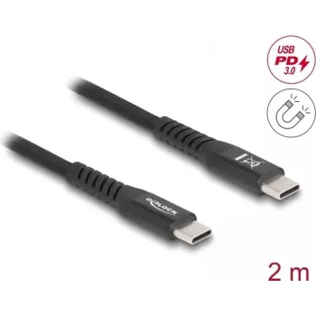 DeLOCK USB kabelis USB 2.0 2m USB C melns 81120