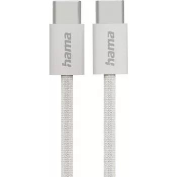 Hama Fabric USB kabelis USB 2.0 1 m USB C pelēks