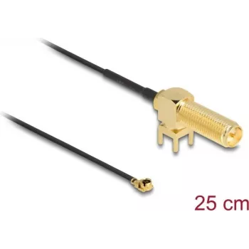 Koaksiālais kabelis DeLOCK 12036 0,25 m RP-SMA I-PEX MHF1 melns