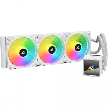 Viss-vienā CPU ūdens dzesētājs Sharkoon S60 ARGB balts 360mm radiators