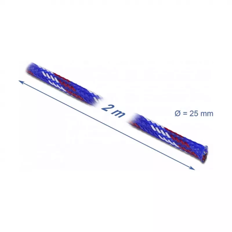 Kabeļu uzmava DeLOCK 20751 zila, sarkana, balta