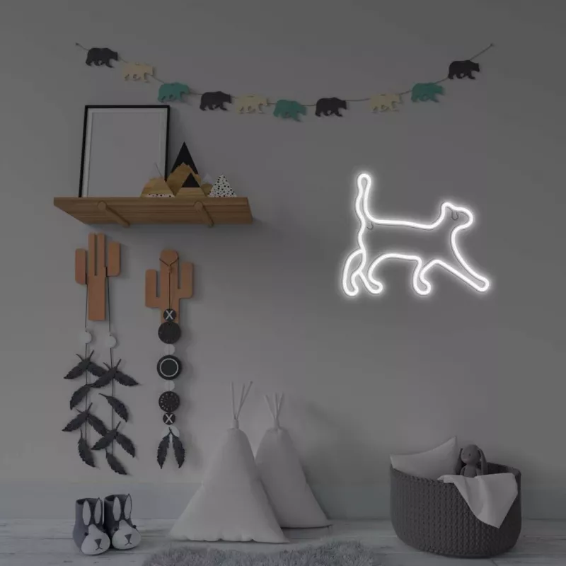 Neona stila dekoratīvā lampa MANTA SNL70WH Style Neon Lights CAT 2 Balticā 70 cm