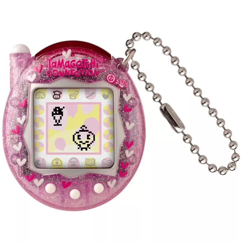 Rokas digitālais mīlulis Bandai Tamagotchi Connection Pink Glitter — virtuāla mīluļa rotaļlieta