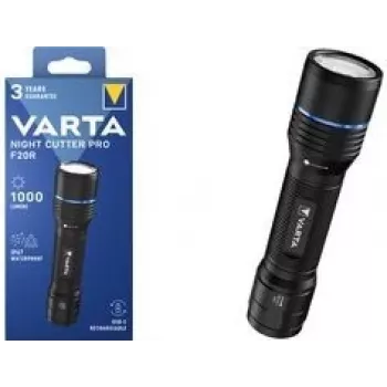 Kabatas lukturītis Varta F20R Alumīnija ar uzlādējamu akumulatoru, kompakts rokas LED