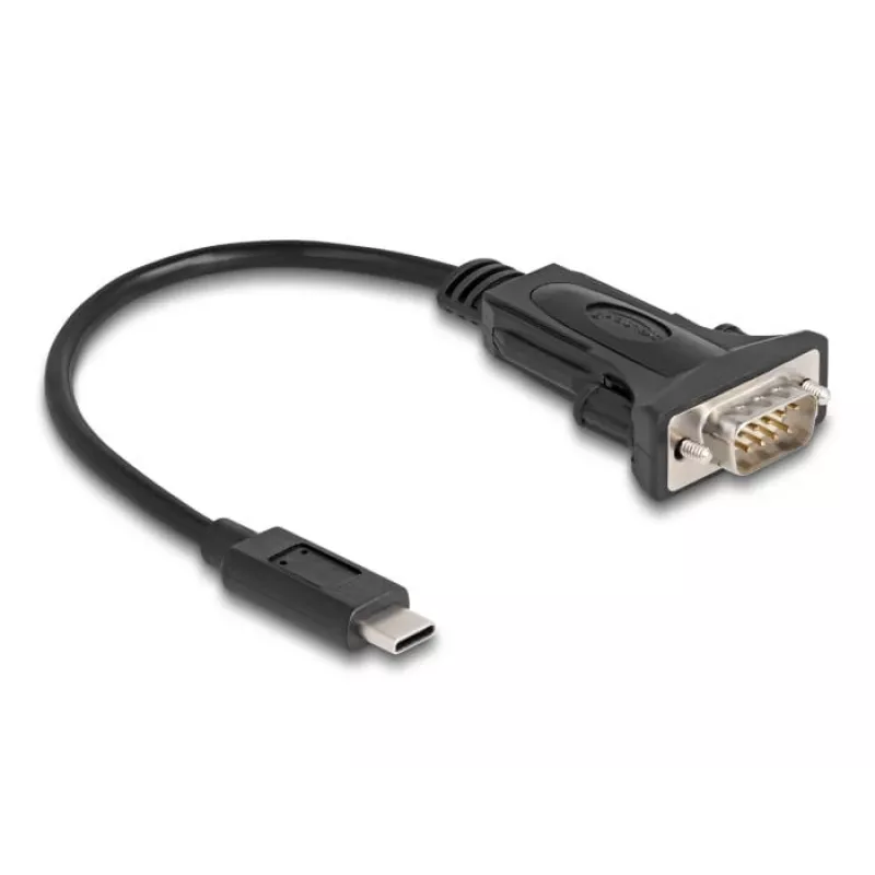 DeLOCK adapteris USB Type-C uz RS-232 D-Sub 9 kontaktu, vīrišķais, 0,25 m