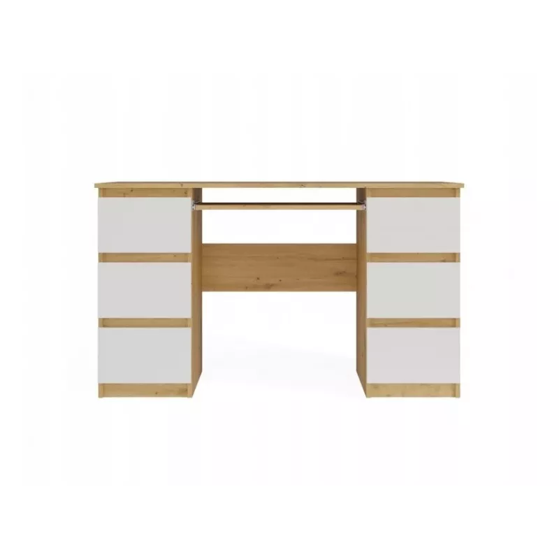 KUBA Rakstāmgalds artisan ozols/balts komplekts