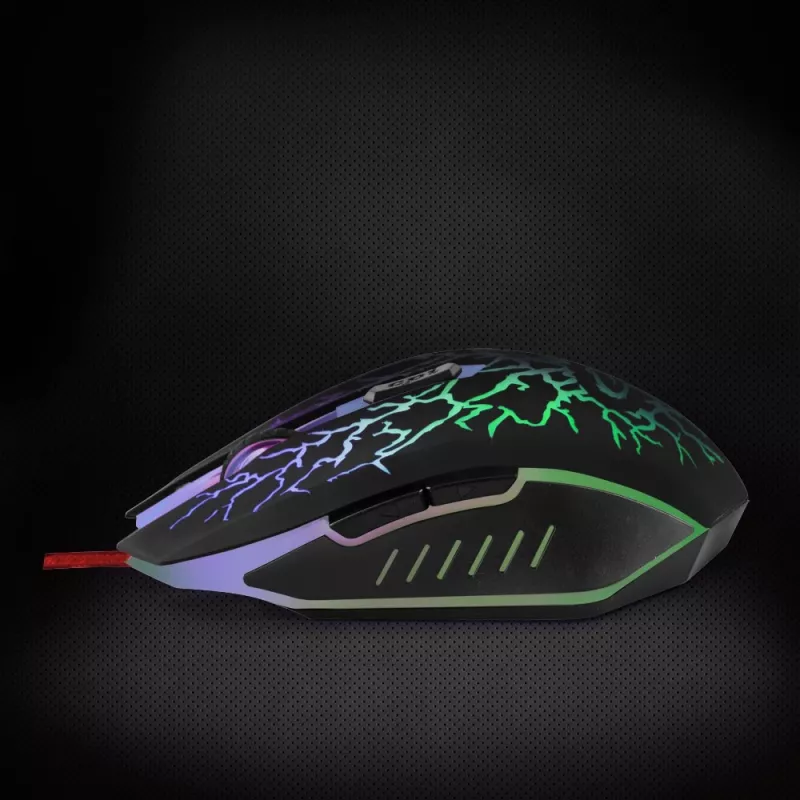 Esperanza MX211 LIGHTNING - Pele - USB - Pele - Optiskā - 6 pogas - Melna