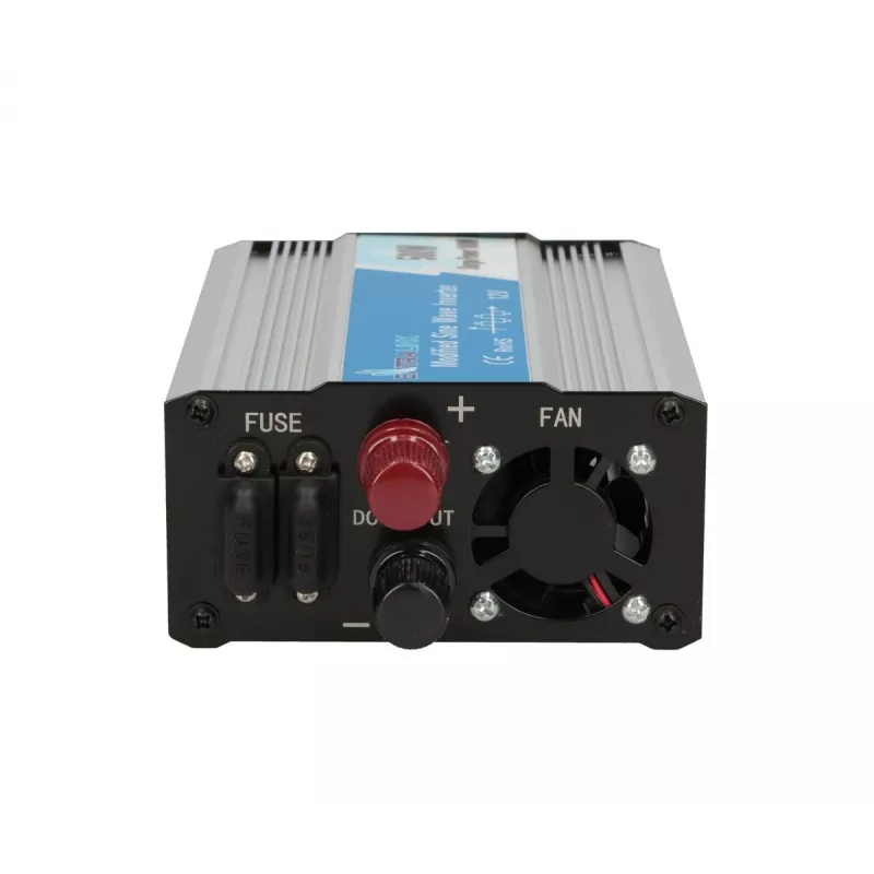 Automašīnas sprieguma pārveidotājs Extralink OPIM-500W 12V, 500W modificēts sinusoidāls, alumīnija korpuss, aktīvā dzesēšana