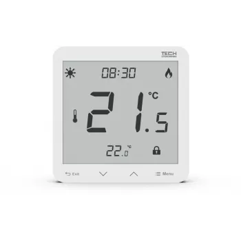 Iebūvējamais telpas termostats Tech ST-297z v3 programmējams balts — pie sienas stiprināms temperatūras regulators
