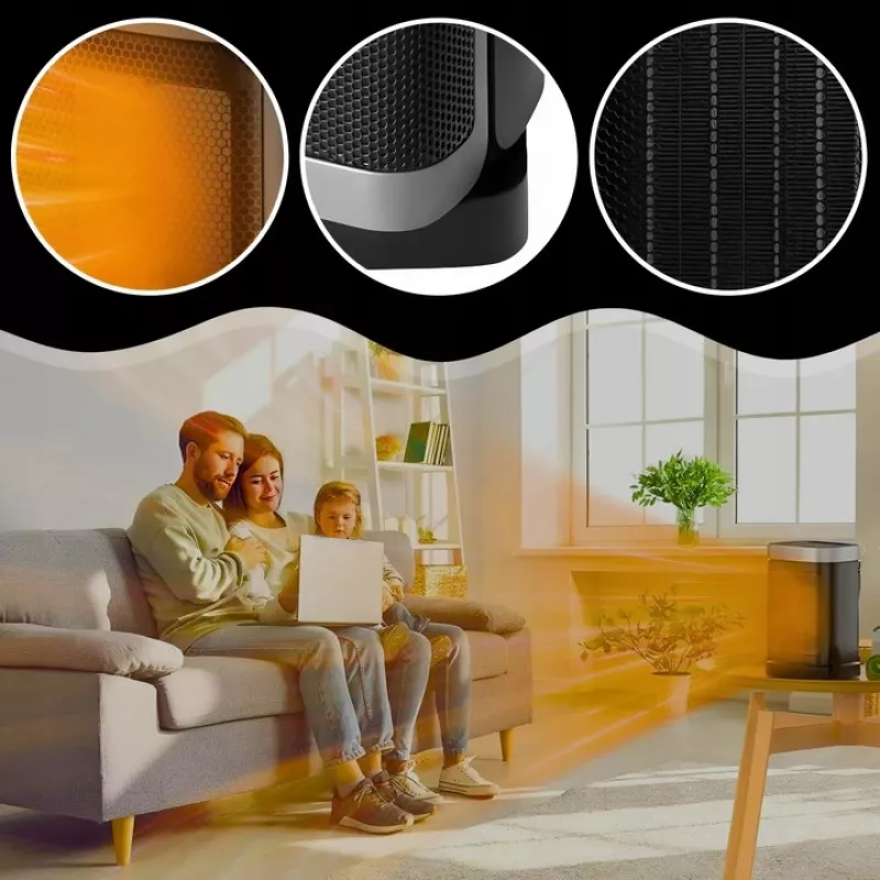 Extralink keramiskais elektriskais torņa sildītājs 1500W LED tālvadība