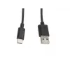 Kabelis Lanberg CA-USBO-10CC-0010-BK (USB 2.0 vīrietis - USB 2.0, USB, Type C vīrietis, 1m, Melns) (CA-USBO-10CC-0010-BK)