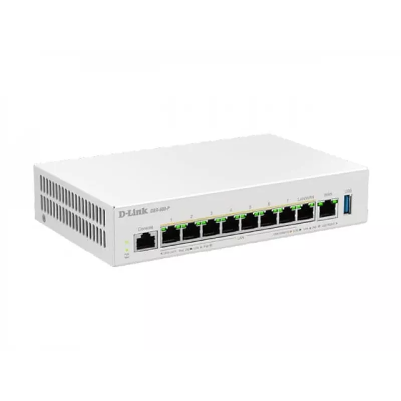 D-Link DBR-600-P/B biznesa PoE maršrutētājs, Ethernet WAN, 2.5 Gigabit Ethernet, balts