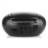 Pārnēsājams CD atskaņotājs JVC RD‑E221B — melns, CD/MP3, kasešu klājs, USB atskaņošana, FM radio, AUX, barošana ar baterijām/maiņstrāvu