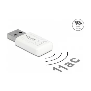 WLAN tīkla karte DeLOCK 12770 USB 5000 Mbit/s Bezvadu Balta