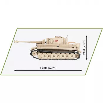 Cobi 1/48 mēroga PzKpfw VI Tiger 131 modeļa komplekts