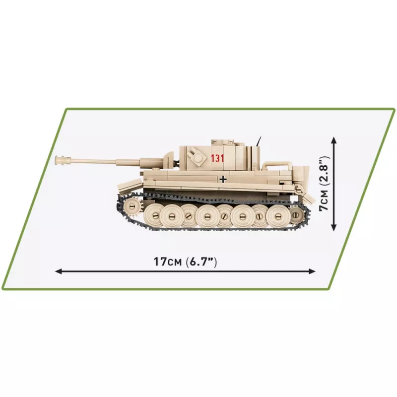 Cobi 1/48 mēroga PzKpfw VI Tiger 131 modeļa komplekts