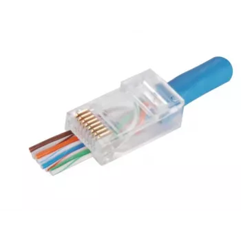 RJ-45 stieples savienotājs Alantec WT118, RJ45 taisns vīrišķais savienotājs, Cat5e, U/UTP (UTP), caurspīdīgi balts, iepakojumā 100