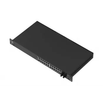 Pārvaldāms Ethernet komutators TELTONIKA SWM281 — 24 RJ45 pieslēgvietas, 4 SFP sloti