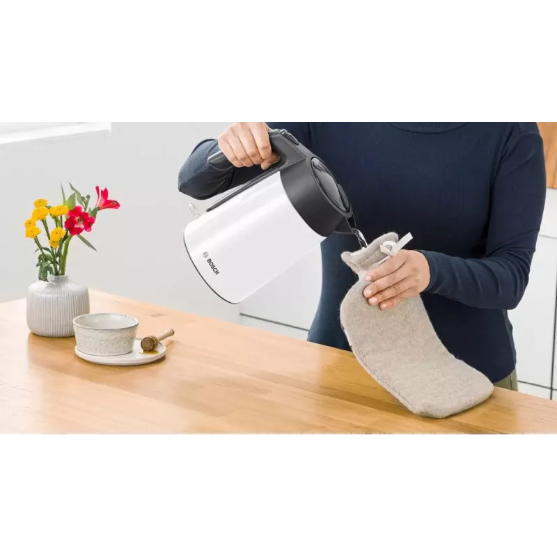 Bosch TWK7L461 elektriskā tējkanna 1,7 L 2400 W balta