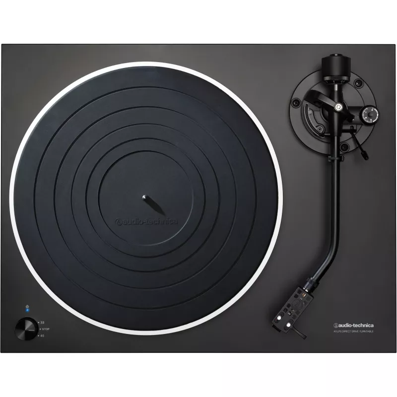 Audio-Technica AT-LP5X skaņuplašu atskaņotājs ar tiešo piedziņu, melns