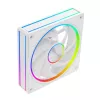 Korpusa ventilators MODECOM VOLCANO LOOP 120 ARGB balta — 120 mm, ARGB apgaismojums, PWM atbalsts, 400–1400 RPM
