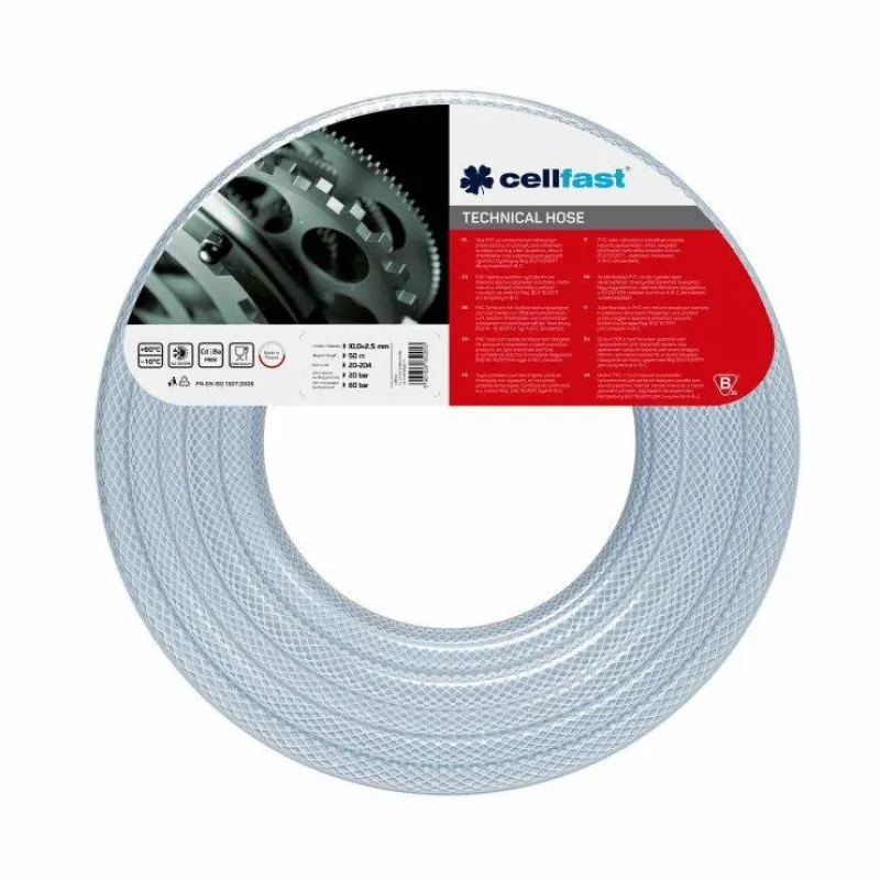 Dārza tehniskā šļūtene Cellfast C.REINFORCED 12.5 mm x 2.0 mm siena x 50 m