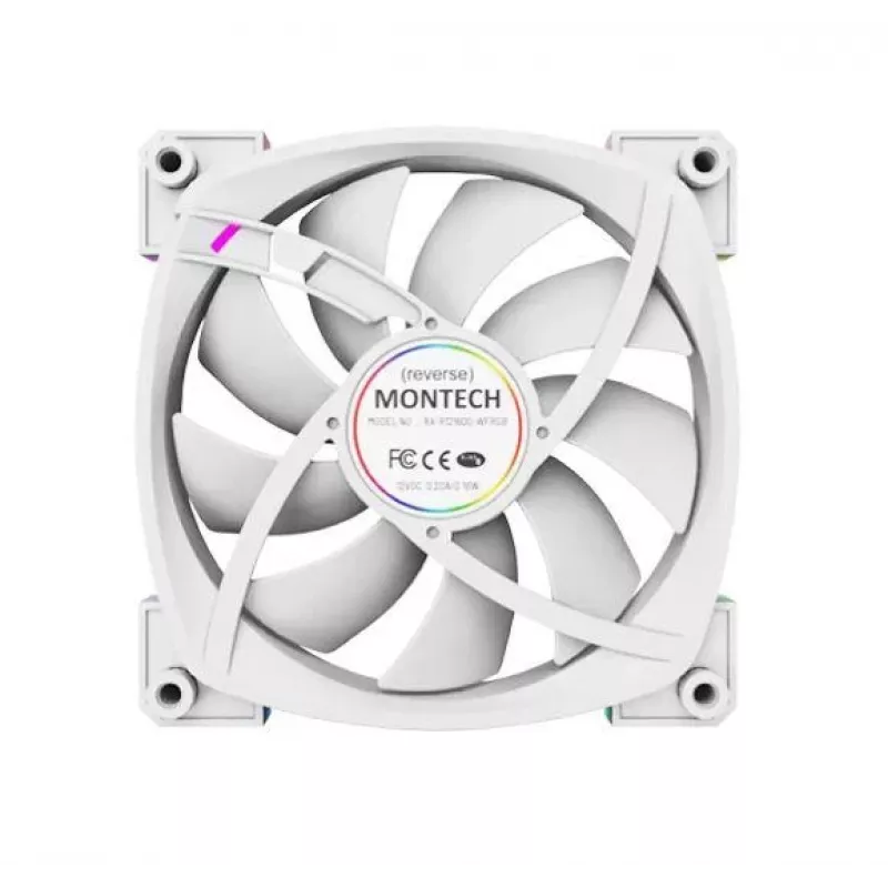 Montech RX120 PWM datora korpusa ventilators 12 cm Balts 3 gab.