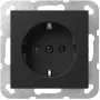Schuko kontaktligzdas ieliktnis Gira System 55 4188005 modulārai montāžai, melns