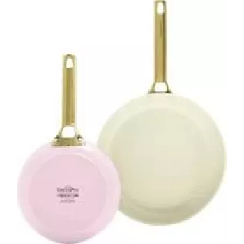 Cepamās pannas komplekts GreenPan CC008482-001 — alumīnijs, 20 cm & 26 cm, zaļa/rozā