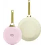 Cepamās pannas komplekts GreenPan CC008482-001 — alumīnijs, 20 cm & 26 cm, zaļa/rozā