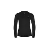 Odlo BL TOP apaļa kakla izgriezuma l/s ACTIVE WARM ECO sieviešu T-krekls, S izmērs, melns
