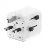 Ceļojuma strāvas adapteris GEMBIRD TPA-EU1A1C20-01-W 20W, USB-A 18W + USB-C 20W, Schuko ligzda, ieeja 100–250 V