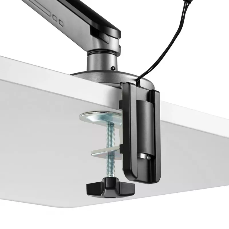 NanoRS Gaming Monitor Mount 17-32 ar RGB LED apgaismojumu, galda stiprinājums, augstuma regulēšana, pagriešana, slīpums, maks. 9 kg, VESA 75x75 / 100x100